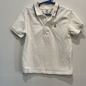 H&M White Kids Polo with Anchor Detail
